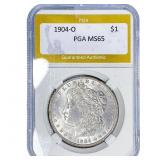 1904-O Morgan Silver Dollar PGA MS65