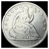 1853 Arrows/Rays Seated Liberty Half Dollar  LIGH