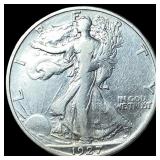 1927 Silver Walking Liberty Half Dollar NEARLY UNC