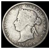1870 Canada Silver 25 Cents NICELY CIRCULATED