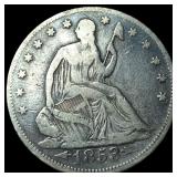 1853 Arrows Seated Liberty Half Dollar NICELY CIRC