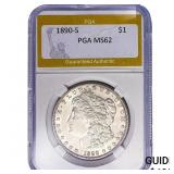 1890-S Morgan Silver Dollar PGA MS62