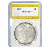 1879 Morgan Silver Dollar PGA MS64+