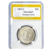 1954-S Washington Carver Half Dollar PGA MS67
