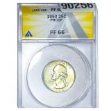 1950 Washington Silver Quarter ANACS PF66 PROOF