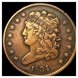 1834 Classic Head Half Cent NEARLY  UNCIRCULATED