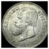 1888 Brazil Silver 500 Reis