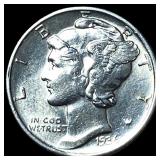 1986 Silver 1 oz Mercury Dime Tribute UNCIRCULATED