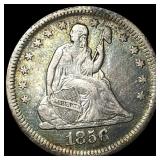 1856 Seated Liberty Quarter NEARLY UNCIRCULATED