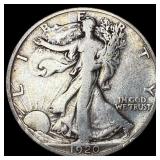 1920-S Silver Walking Liberty Half Dollar ABOUT UN