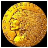 1915 Indian Head $2.5 Gold Quarter Eagle CLOSELY U