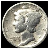 1921 Silver Mercury Dime LIGHTLY CIRCULATED