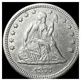 1877-CC Silver Seated Liberty Quarter  UNCIRCULAT