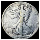 1919-D Silver Walking Liberty Half Dollar NICELY C