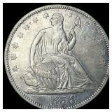 1858 Seated Liberty Half Dollar CLOSELY UNCIRCULAT