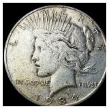 1934-S Silver Peace Dollar NEARLY UNCIRCULATED