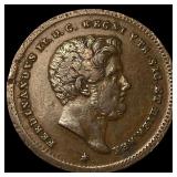 1848 Italy Two Scicilies Copper 2 Tornesi