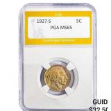 1927-S Buffalo Nickel PGA MS65