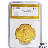 1928 $20 Gold Double Eagle PGA MS67