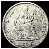 1891 Silver Dime (Seated Liberty) HIGH GRADE