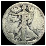 1921-S Silver Walking Liberty Half Dollar NICELY C