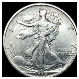 1918-S Silver Walking Liberty Half Dollar NEARLY U
