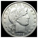 1912-D Silver Barber Half Dollar NEARLY UNCIRCULAT