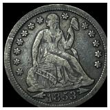 1853 Arrows Seated Liberty Dime NEARLY UNCIRCULATE