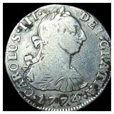 1774 Bolivia Silver 2 Reales LIGHTLY CIRCULATED