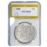 1888 Morgan Silver Dollar PGA MS63