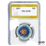 1837 Capped Bust Half Dollar PGA AU58
