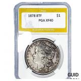 1878 8TF Morgan Silver Dollar PGA XF40