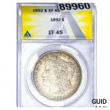1892 Morgan Silver Dollar ANACS EF45