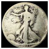 1921-S Silver Walking Liberty Half Dollar  NICELY
