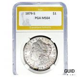 1879-S Morgan Silver Dollar PGA MS64