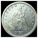 1872 Seated Liberty Quarter NEARLY UNCIRCULATED