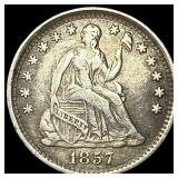 1857 Silver Seated Liberty Half Dime NEARLY  UNCI