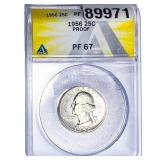 1956 Washington Silver Quarter ANACS PF67 PROOF
