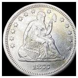 1877 Seated Liberty Quarter NEARLY UNCIRCULATED