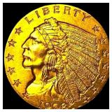 1908 Indian Head $2.50 Gold Quarter Eagle CLOSELY