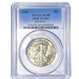 1946 Walking Liberty Half Dollar PCGS AU58