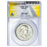 1958 Washington Silver Half Dollar ANACS PF66 PROO