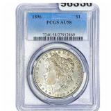 1896 Morgan Silver Dollar PCGS AU58