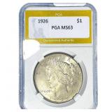 1926 Silver Peace Dollar PGA MS63