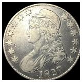 1827 Capped Bust Half Dollar ABOUT  UNCIRCULATED