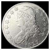 1829 Capped Bust Half Dollar NEARLY  UNCIRCULATED