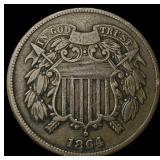 1864 Bronze Two-Cent Piece NICELY CIRCULATED
