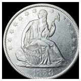1858-O Silver Seated Liberty Half Dollar  NEARLY