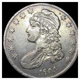 1834 Capped Bust Half Dollar NEARLY UNCIRCULATED