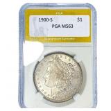 1900-S Morgan Silver Dollar PGA MS63